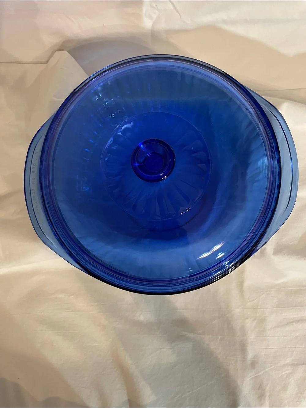 Pyrex Cobalt Blue Glass Covered Casserole